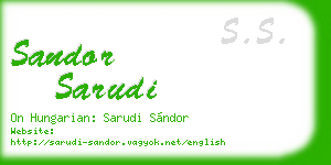 sandor sarudi business card